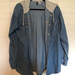 Hooded denim jacket